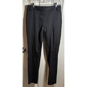 MNG by Mango Women's 4 Black Pinstripe Dress Pants Career Trousers Straight‎ Leg